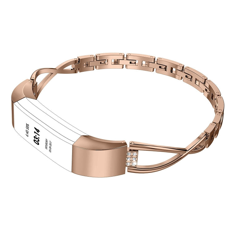 Per smartwatch Fitbit Alta cinturino in metallo a forma di X, black, gold, rose gold, sliver