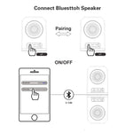 BT628 Altoparlanti Bluetooth trasparenti TWS portatili da 10 W con subwoofer per bassi stereo da esterno con base magnetica collegabile