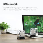 BT628 Altoparlanti Bluetooth trasparenti TWS portatili da 10 W con subwoofer per bassi stereo da esterno con base magnetica collegabile