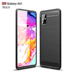 Custodia in TPU in fibra di carbonio con trama spazzolata per Galaxy A51