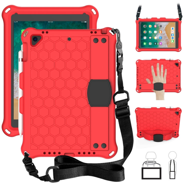 Design a nido d'ape EVA + PC Guscio protettivo piatto anticaduta a quattro angoli con cinghie, For iPad Air/Air2/Pro9.7, For iPad 10.2, For    iPad Pro 10.5, For iPad  Air 2019 10.5