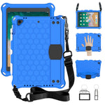 Design a nido d'ape EVA + PC Guscio protettivo piatto anticaduta a quattro angoli con cinghie, For iPad Air/Air2/Pro9.7, For iPad 10.2, For    iPad Pro 10.5, For iPad  Air 2019 10.5