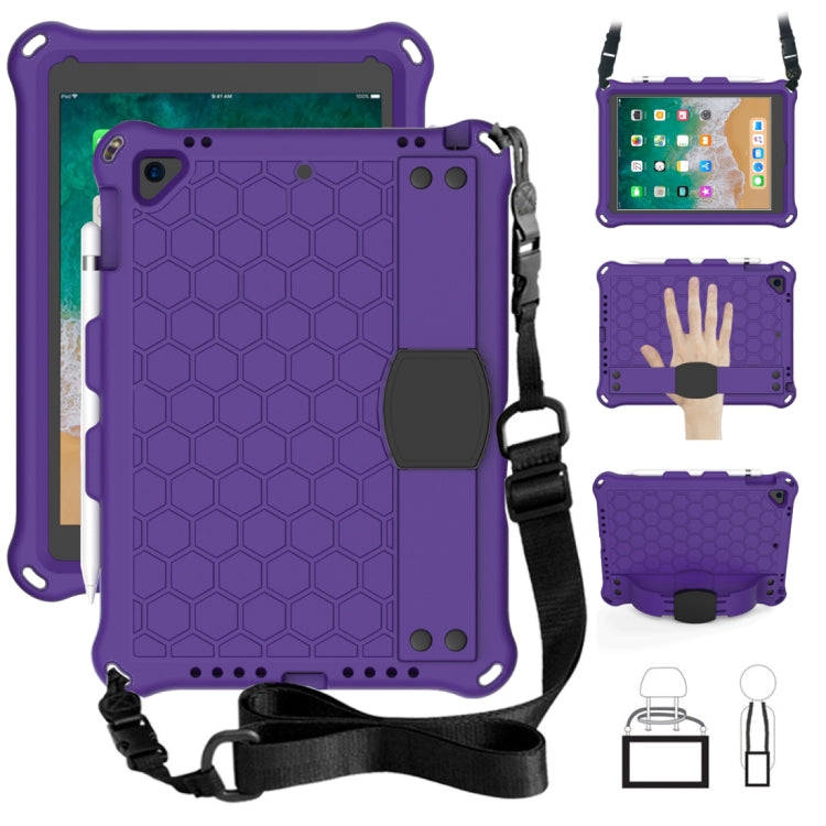 Design a nido d'ape EVA + PC Guscio protettivo piatto anticaduta a quattro angoli con cinghie, For iPad Air/Air2/Pro9.7, For iPad 10.2, For    iPad Pro 10.5, For iPad  Air 2019 10.5