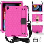 Design a nido d'ape EVA + PC Guscio protettivo piatto anticaduta a quattro angoli con cinghie, For iPad Air/Air2/Pro9.7, For iPad 10.2, For    iPad Pro 10.5, For iPad  Air 2019 10.5