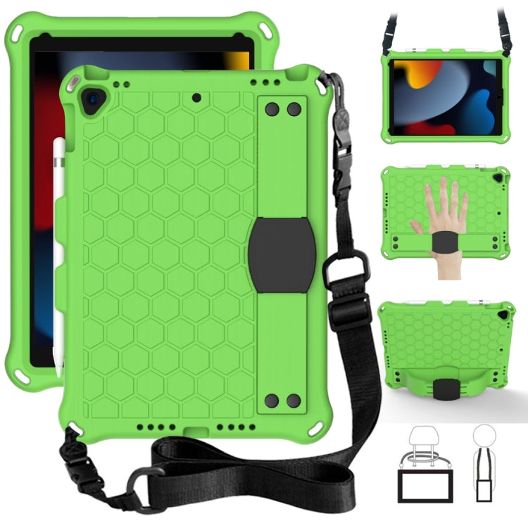 Design a nido d'ape EVA + PC Guscio protettivo piatto anticaduta a quattro angoli con cinghie, For iPad Air/Air2/Pro9.7, For iPad 10.2, For    iPad Pro 10.5, For iPad  Air 2019 10.5