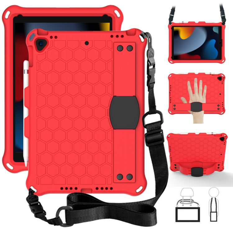 Design a nido d'ape EVA + PC Guscio protettivo piatto anticaduta a quattro angoli con cinghie, For iPad Air/Air2/Pro9.7, For iPad 10.2, For    iPad Pro 10.5, For iPad  Air 2019 10.5
