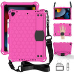 Design a nido d'ape EVA + PC Guscio protettivo piatto anticaduta a quattro angoli con cinghie, For iPad Air/Air2/Pro9.7, For iPad 10.2, For    iPad Pro 10.5, For iPad  Air 2019 10.5