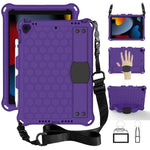 Design a nido d'ape EVA + PC Guscio protettivo piatto anticaduta a quattro angoli con cinghie, For iPad Air/Air2/Pro9.7, For iPad 10.2, For    iPad Pro 10.5, For iPad  Air 2019 10.5