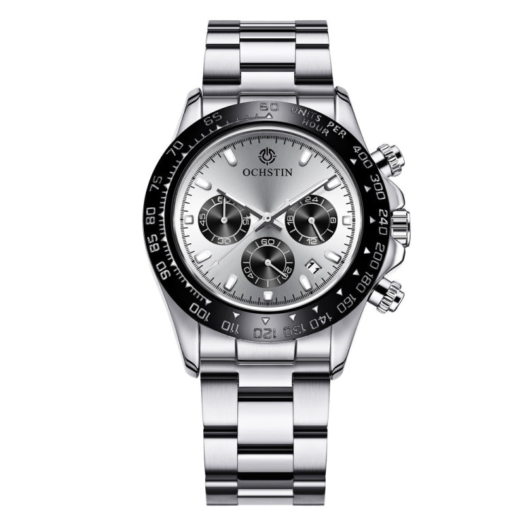 Orologio al quarzo multifunzione OCHSTIN Augusten 6103B Orologio da uomo con cinturino in acciaio con calendario sportivo luminoso e impermeabile