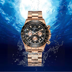 Orologio al quarzo multifunzione OCHSTIN Augusten 6103B Orologio da uomo con cinturino in acciaio con calendario sportivo luminoso e impermeabile