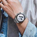 Orologio al quarzo multifunzione OCHSTIN Augusten 6103B Orologio da uomo con cinturino in acciaio con calendario sportivo luminoso e impermeabile