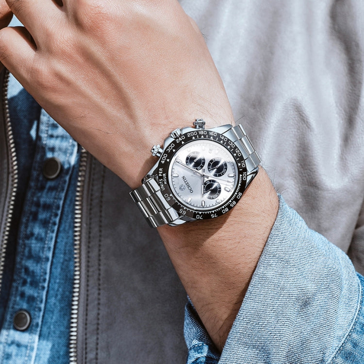 Orologio al quarzo multifunzione OCHSTIN Augusten 6103B Orologio da uomo con cinturino in acciaio con calendario sportivo luminoso e impermeabile