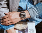 Orologio al quarzo multifunzione OCHSTIN Augusten 6103B Orologio da uomo con cinturino in acciaio con calendario sportivo luminoso e impermeabile