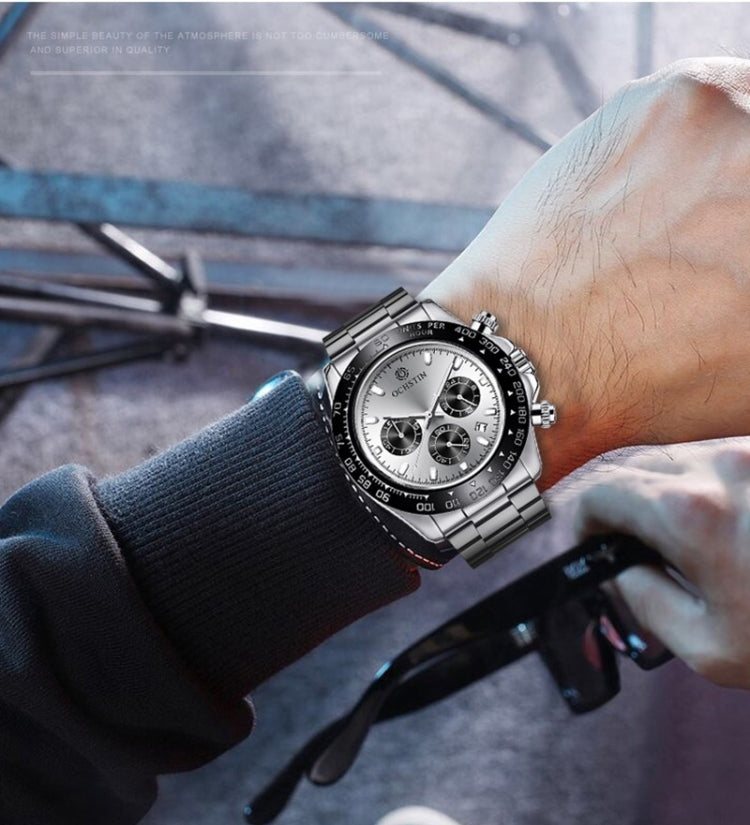 Orologio al quarzo multifunzione OCHSTIN Augusten 6103B Orologio da uomo con cinturino in acciaio con calendario sportivo luminoso e impermeabile