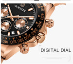 Orologio al quarzo multifunzione OCHSTIN Augusten 6103B Orologio da uomo con cinturino in acciaio con calendario sportivo luminoso e impermeabile