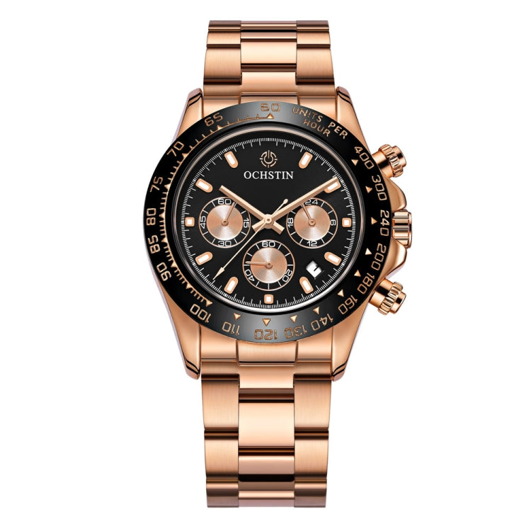 Orologio al quarzo multifunzione OCHSTIN Augusten 6103B Orologio da uomo con cinturino in acciaio con calendario sportivo luminoso e impermeabile