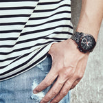 OCHSTIN 6112 Orologio multifunzione da uomo Moda Sport Business Calendario Orologio da uomo luminoso Orologio al quarzo Orologio in acciaio
