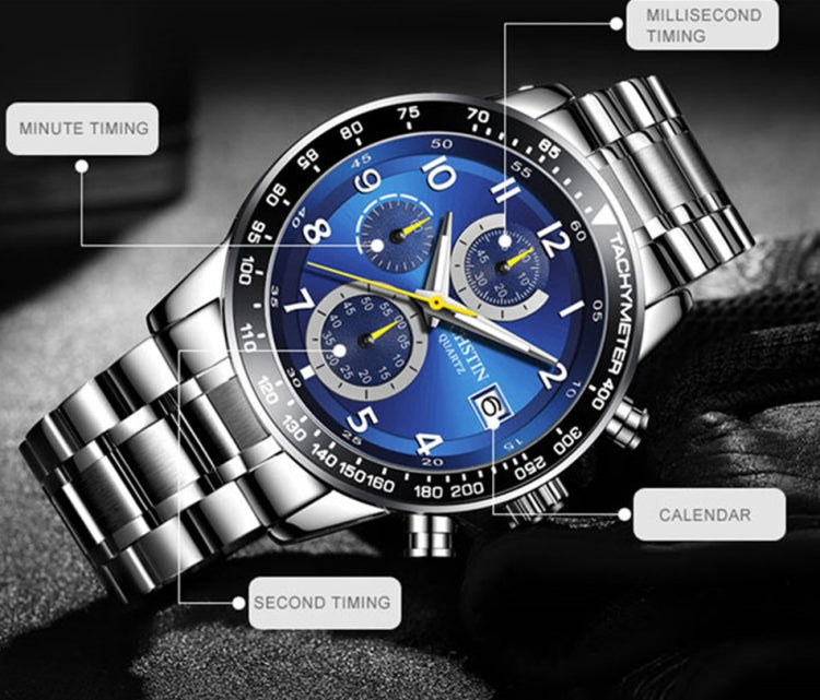 OCHSTIN 6112 Orologio multifunzione da uomo Moda Sport Business Calendario Orologio da uomo luminoso Orologio al quarzo Orologio in acciaio