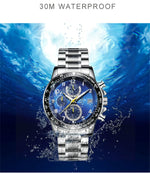 OCHSTIN 6112 Orologio multifunzione da uomo Moda Sport Business Calendario Orologio da uomo luminoso Orologio al quarzo Orologio in acciaio