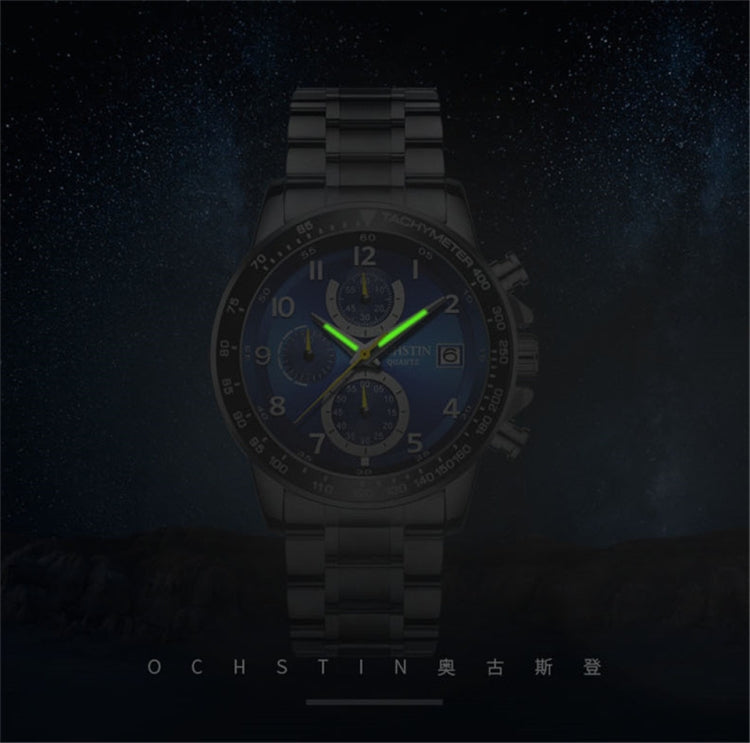 OCHSTIN 6112 Orologio multifunzione da uomo Moda Sport Business Calendario Orologio da uomo luminoso Orologio al quarzo Orologio in acciaio