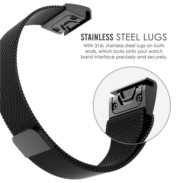 Per Garmin Fenix 5 Milano cinturino in metallo in acciaio inossidabile in metallo, 20MM, 22MM, 26MM