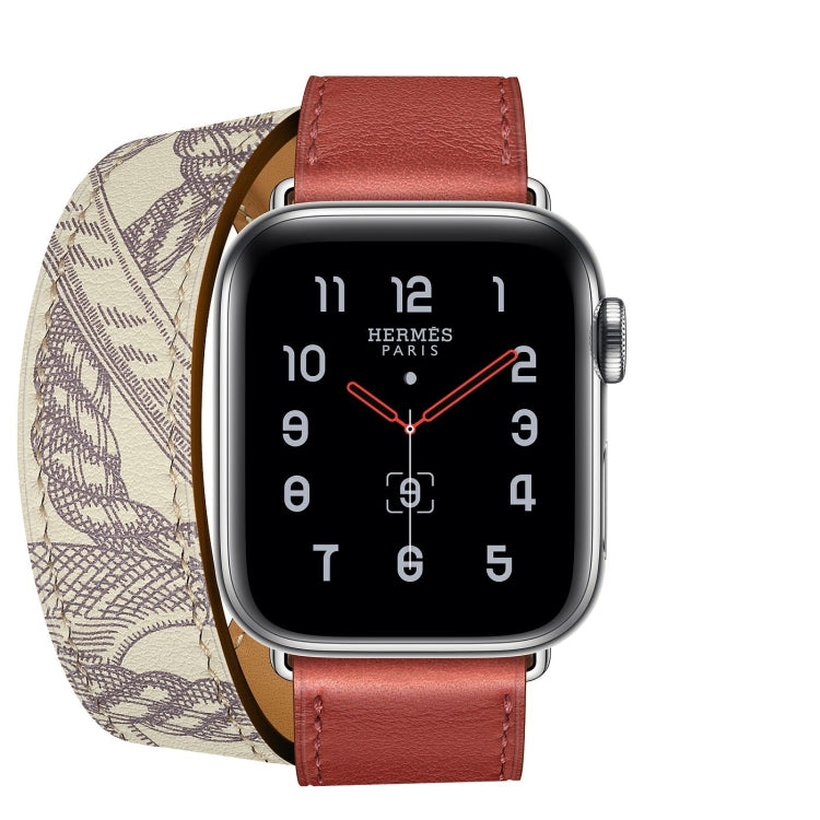 Per Apple Watch 3/2/1 Generazione 38mm Cinturino per orologio serigrafato universale a doppio anello