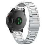 Per Garmin Fenix 5 cinturino in acciaio inossidabile a tre sfere in metallo (argento), 20MM, 22MM, 26MM