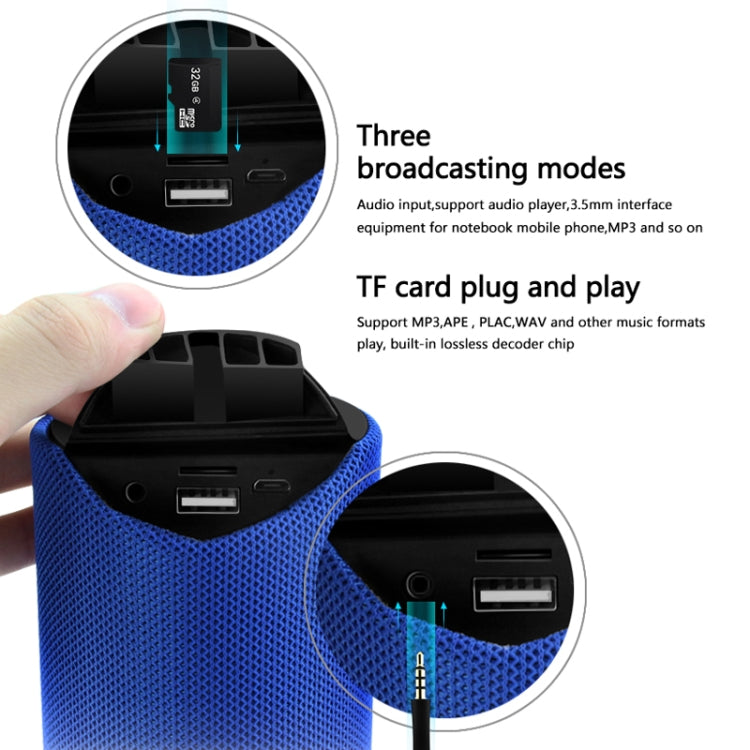 TG113 Altoparlanti Bluetooth portatili Altoparlante esterno stereo impermeabile Cassa audio per bassi MP3 con radio FM