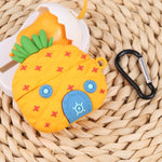 Custodia protettiva AirPods Pro design ananas blu