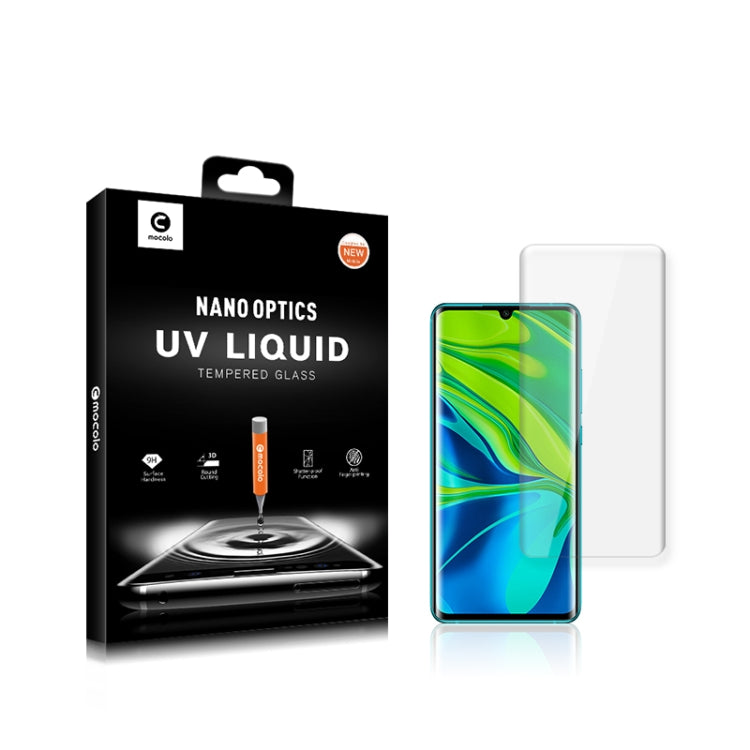 Per Xiaomi Mi CC9 Pro / Mi Note 10 mocolo 9H Pellicola per schermo UV a schermo intero 3D, For Xiaomi Mi CC9 Pro