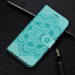 Per Galaxy A70s Mandala Embossing Pattern Custodia in pelle a vibrazione orizzontale con supporto e slot per schede e portafoglio e cornice per foto e cordino, For Galaxy A70s