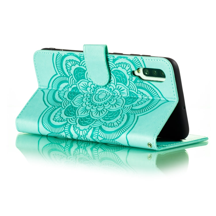 Per Galaxy A70s Mandala Embossing Pattern Custodia in pelle a vibrazione orizzontale con supporto e slot per schede e portafoglio e cornice per foto e cordino, For Galaxy A70s