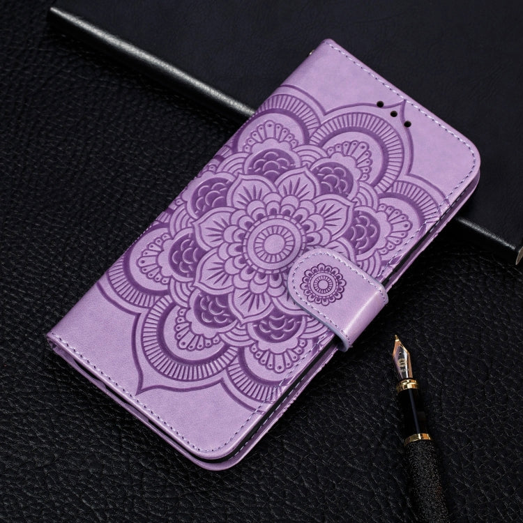 Per Galaxy A70s Mandala Embossing Pattern Custodia in pelle a vibrazione orizzontale con supporto e slot per schede e portafoglio e cornice per foto e cordino, For Galaxy A70s