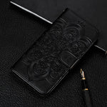 Per Galaxy A70s Mandala Embossing Pattern Custodia in pelle a vibrazione orizzontale con supporto e slot per schede e portafoglio e cornice per foto e cordino, For Galaxy A70s