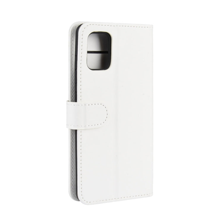 Per Galaxy A51 R64 Texture Custodia protettiva a vibrazione orizzontale singola con supporto e slot per schede e portafoglio e cornice per foto, For Samsung Galaxy A51 (4G)