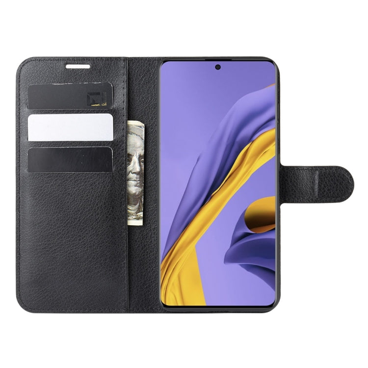 Per Galaxy A51 Litchi Texture Custodia protettiva a vibrazione orizzontale con supporto e slot per schede e portafoglio, For Galaxy A51 (4G)
