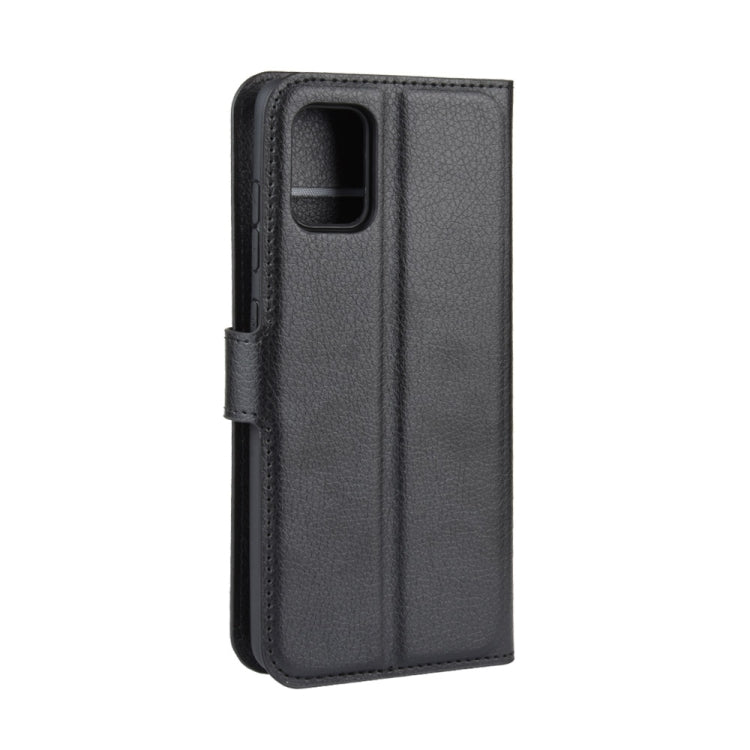 Per Galaxy A51 Litchi Texture Custodia protettiva a vibrazione orizzontale con supporto e slot per schede e portafoglio, For Galaxy A51 (4G)