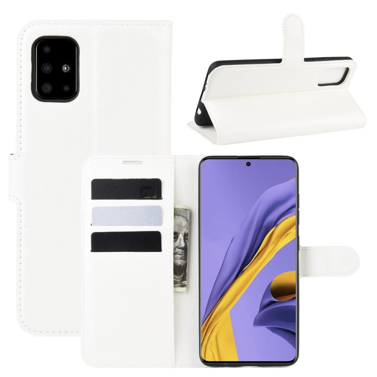 Per Galaxy A51 Litchi Texture Custodia protettiva a vibrazione orizzontale con supporto e slot per schede e portafoglio, For Galaxy A51 (4G)