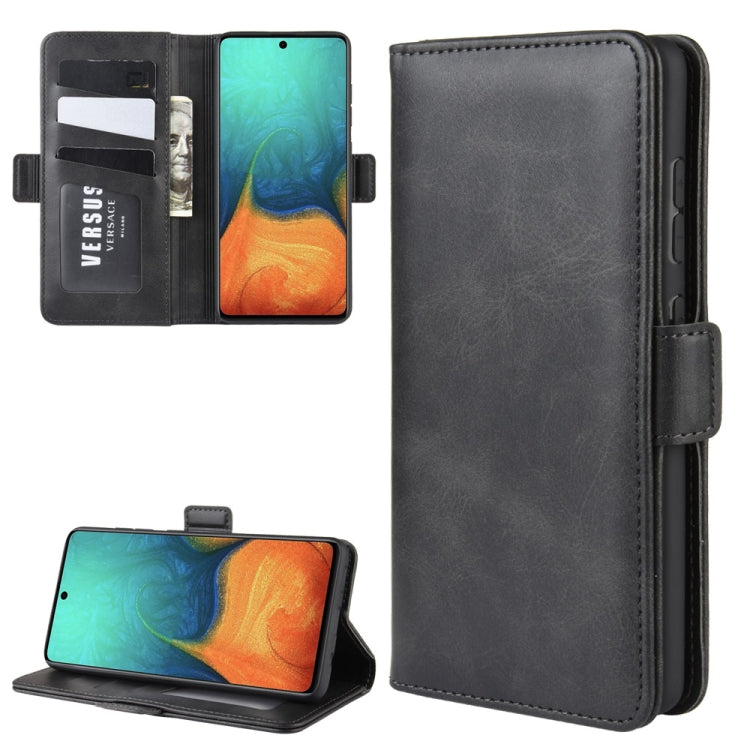 Per Galaxy A71 Custodia in pelle a vibrazione orizzontale con fibbia magnetica a doppio lato con supporto, slot per schede e portafoglio