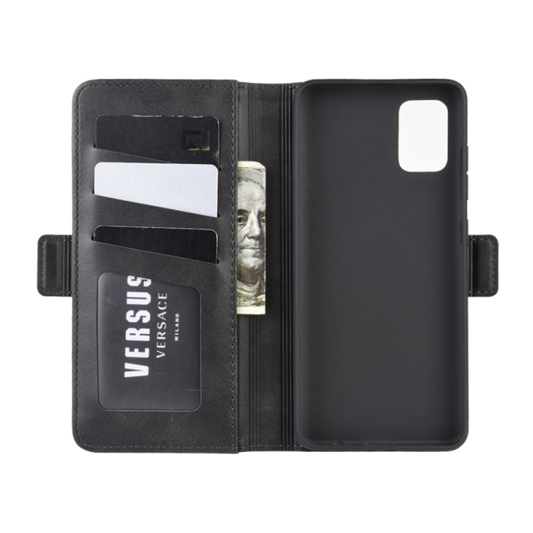 Per Galaxy A71 Custodia in pelle a vibrazione orizzontale con fibbia magnetica a doppio lato con supporto, slot per schede e portafoglio