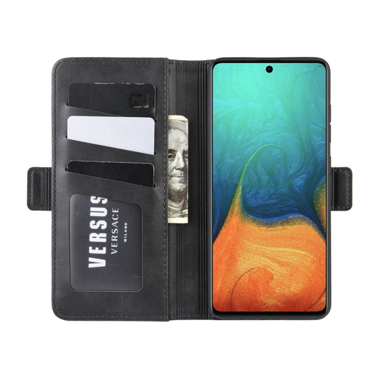 Per Galaxy A71 Custodia in pelle a vibrazione orizzontale con fibbia magnetica a doppio lato con supporto, slot per schede e portafoglio