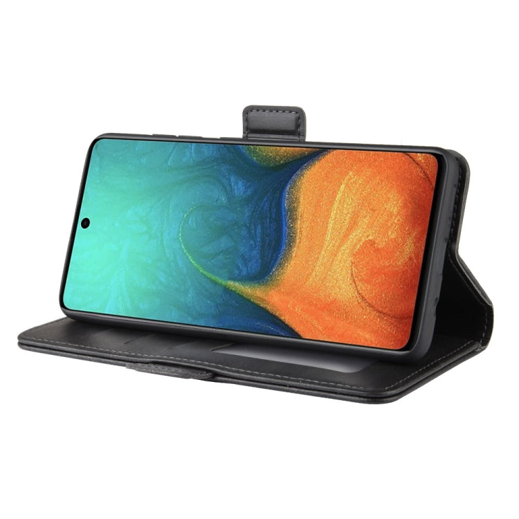 Per Galaxy A71 Custodia in pelle a vibrazione orizzontale con fibbia magnetica a doppio lato con supporto, slot per schede e portafoglio