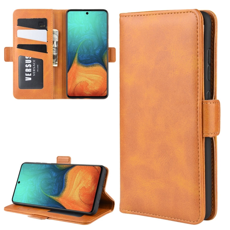 Per Galaxy A71 Custodia in pelle a vibrazione orizzontale con fibbia magnetica a doppio lato con supporto, slot per schede e portafoglio