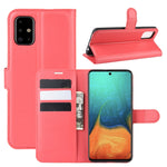 Per Galaxy A71 Litchi Texture Custodia protettiva a vibrazione orizzontale con supporto e slot per schede e portafoglio, For Galaxy A71