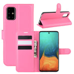 Per Galaxy A71 Litchi Texture Custodia protettiva a vibrazione orizzontale con supporto e slot per schede e portafoglio, For Galaxy A71