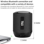 T&G TG129 Altoparlante musicale wireless portatile vivavoce con microfono, supporto TF Card FM