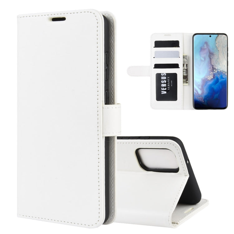 Per Galaxy S11e R64 Texture Custodia protettiva a vibrazione orizzontale singola con supporto e slot per schede e portafoglio e cornice per foto, For Galaxy S20