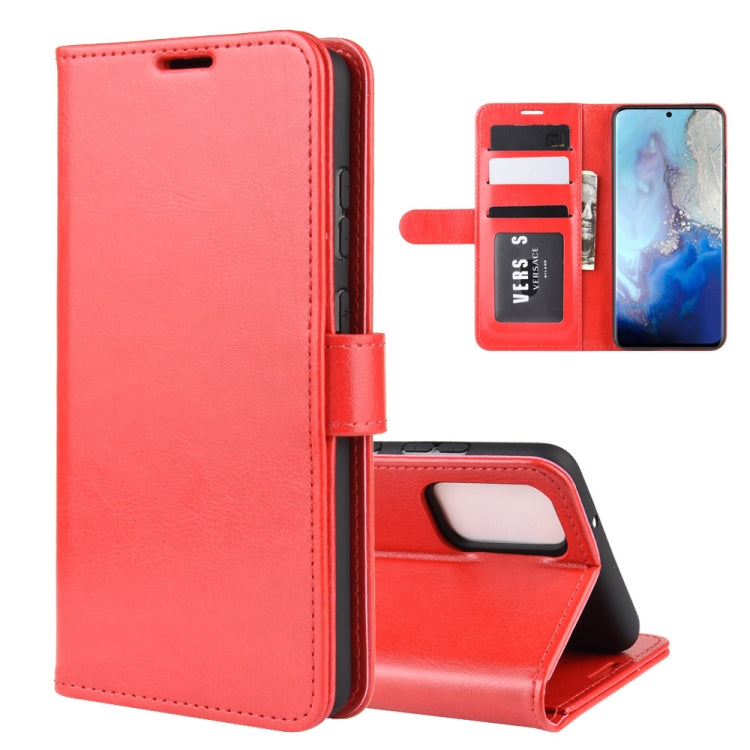 Per Galaxy S11e R64 Texture Custodia protettiva a vibrazione orizzontale singola con supporto e slot per schede e portafoglio e cornice per foto, For Galaxy S20