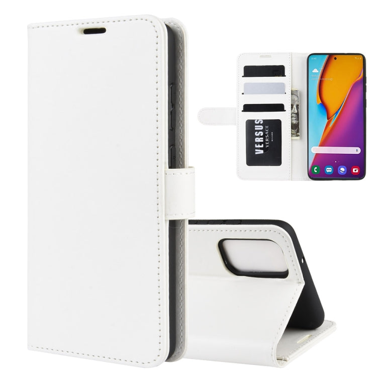 Per Galaxy S11 R64 Texture Custodia protettiva a vibrazione orizzontale singola con supporto e slot per schede e portafoglio e cornice per foto, For Galaxy S20+