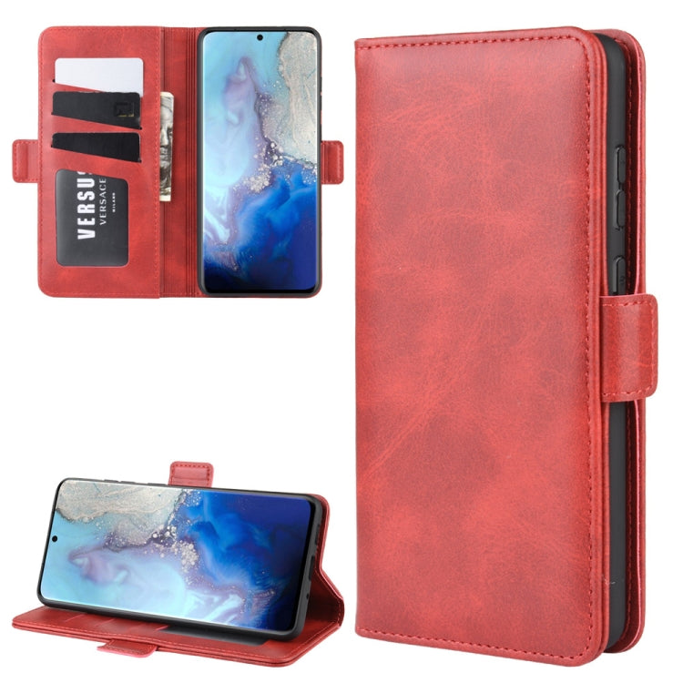 Per Galaxy S11e Custodia in pelle a vibrazione orizzontale con fibbia magnetica a doppio lato con supporto, slot per carte e portafoglio